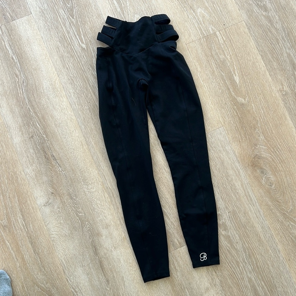 Bombshell Sportswear Cutout Leggings, black, small, scrunch butt